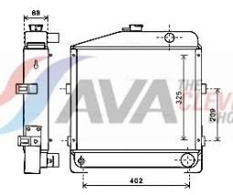 Chłodnica, układ chłodzenia silnika AVA QUALITY COOLING CS2017N