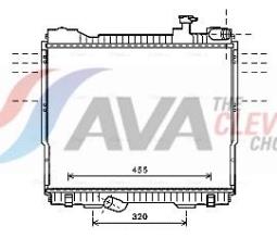 Chłodnica, układ chłodzenia silnika AVA Quality Cooling DN2348