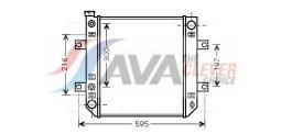 Chłodnica, układ chłodzenia silnika AVA QUALITY COOLING DN2274