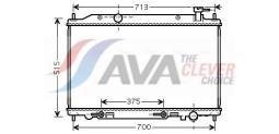 Chłodnica, układ chłodzenia silnika AVA QUALITY COOLING DN2276
