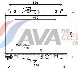 Chłodnica, układ chłodzenia silnika AVA QUALITY COOLING DN2327