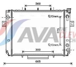 Chłodnica, układ chłodzenia silnika AVA Quality Cooling HRT2123