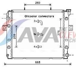 Chłodnica, układ chłodzenia silnika AVA Quality Cooling HRT2125