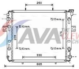 Chłodnica, układ chłodzenia silnika AVA QUALITY COOLING HRT2125