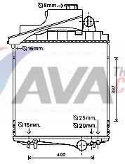 Chłodnica, układ chłodzenia silnika AVA QUALITY COOLING JB2021