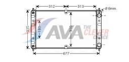 Chłodnica, układ chłodzenia silnika AVA QUALITY COOLING KM2009
