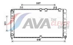 Chłodnica, układ chłodzenia silnika AVA QUALITY COOLING KM2009