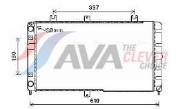 Chłodnica, układ chłodzenia silnika AVA QUALITY COOLING KM2017
