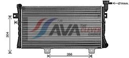 Chłodnica, układ chłodzenia silnika AVA QUALITY COOLING KM2017