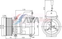 Sprężarka, klimatyzacja AVA Quality Cooling MEAK356