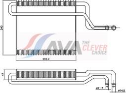 Parownik, instalacja klimatyzacji AVA QUALITY COOLING MEV358