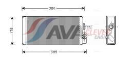 Wymiennik ciepła, ogrzewanie wnętrza AVA QUALITY COOLING MS6188