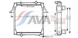 Chłodnica, układ chłodzenia silnika AVA QUALITY COOLING PS2001