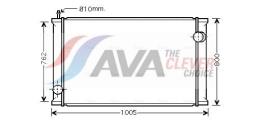 Chłodnica, układ chłodzenia silnika AVA QUALITY COOLING PS2003