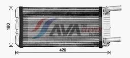 Wymiennik ciepła, ogrzewanie wnętrza AVA QUALITY COOLING SO6001