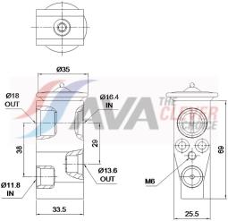 Chłodnica, układ chłodzenia silnika AVA Quality Cooling VL2148