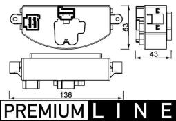 Regulator, wentylator nawiewu do wnętrza pojazdu Mahle ABR106000P