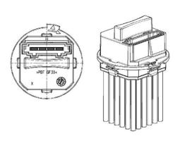 Regulator, wentylator nawiewu do wnętrza pojazdu Mahle ABR21000P