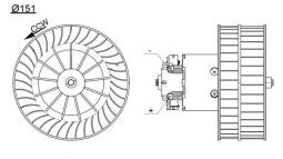 Wentylator wewnętrzny MAHLE AB193000S