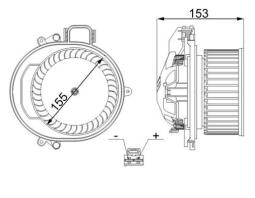 Wentylator wewnętrzny MAHLE AB257000S