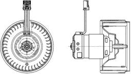 Wentylator wewnętrzny MAHLE AB71000P