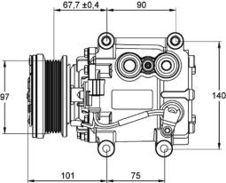 Sprężarka, klimatyzacja Mahle ACP1099000P