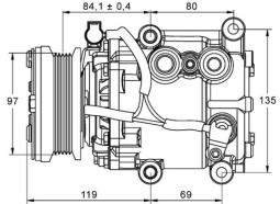 Sprężarka, klimatyzacja MAHLE ACP106000P