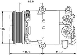 Sprężarka, klimatyzacja Mahle ACP1332000P