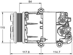 Sprężarka, klimatyzacja Mahle ACP1333000P