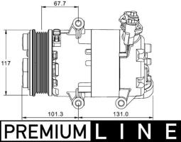 Sprężarka, klimatyzacja MAHLE ACP1330000P