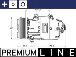 Sprężarka, klimatyzacja MAHLE ACP1331000P