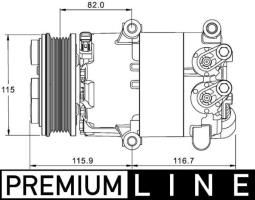 Sprężarka, klimatyzacja MAHLE ACP1332000P