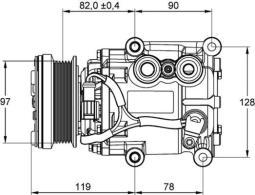 Sprężarka, klimatyzacja MAHLE ACP22000P