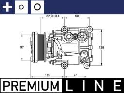 Sprężarka, klimatyzacja MAHLE ACP22000P