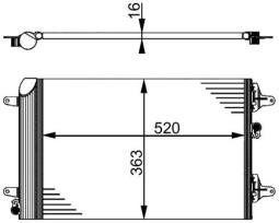 Skraplacz, klimatyzacja Mahle AC358000S