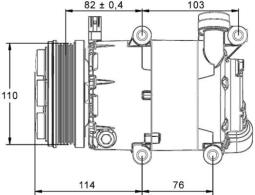 Sprężarka, klimatyzacja MAHLE ACP864000P