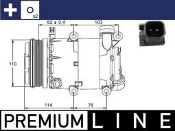 Sprężarka, klimatyzacja MAHLE ACP864000P