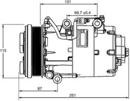 Sprężarka, klimatyzacja MAHLE ACP868000P