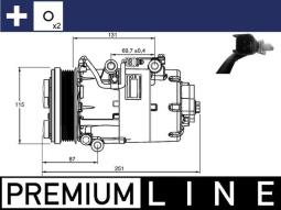 Sprężarka, klimatyzacja MAHLE ACP868000P