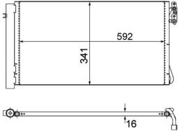 Skraplacz, klimatyzacja Mahle AC414001S