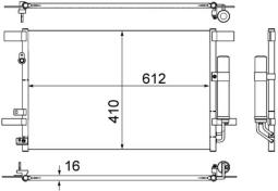 Skraplacz, klimatyzacja Mahle AC557000S
