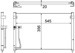 Skraplacz, klimatyzacja MAHLE AC257000S