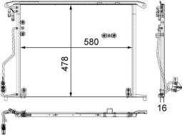 Skraplacz, klimatyzacja MAHLE AC334000S