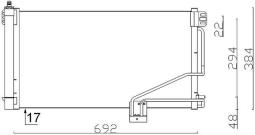 Skraplacz, klimatyzacja MAHLE AC347001S