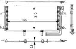 Skraplacz, klimatyzacja MAHLE AC332000S