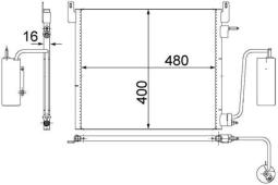 Skraplacz, klimatyzacja MAHLE AC408000S