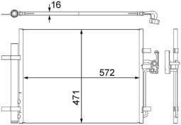 Skraplacz, klimatyzacja MAHLE AC441000S