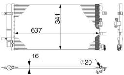 Skraplacz, klimatyzacja MAHLE AC471000S