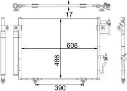 Skraplacz, klimatyzacja MAHLE AC475001S