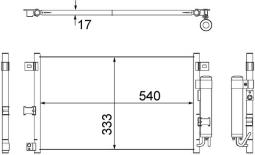 Skraplacz, klimatyzacja MAHLE AC507000S